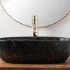 Lavabo sobre encimera Rea Belinda Black Marble Mat