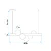 Lampe de plafond suspendue APP1906-5CP