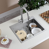 Stainless steel sink Leo 50 BRUSH NICKEL