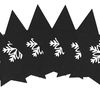 Christmas cutlery cover 6 pcs Star Black