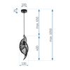 Lampa sufitowa nowoczesna loft APP977-1CP Czarna