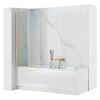 Bathtub screen Rea Elegant Gold Brush 70