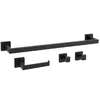Ensemble d’accessoires de salle de bain Rio Black 4 pièces