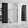 Shower enclosure REA Look Chrome 90x90 + Shower tray Look White