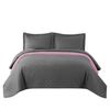 Copriletto bifacciale imbottito Inez D.Grey-Pink