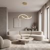 Ring moderní LED závěsné stropní svítidlo + dálkové ovládání APP394-CP Gold