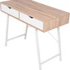 Scandinavian Loft Computer Desk Shelfs WHITE/OAK SANOMA