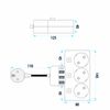Power Strip 3 Sockets + 3x USB-A + USB-C JNH018 Black