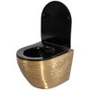 Závěsná WC mísa Carlo Flat - broušené zlato