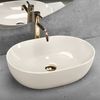 Lavabo sobre encimera Rea LISA ECRU SHINY