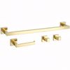 Bathroom Accessories Set Rio Gold 4 Pieces