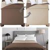 bedspread- quilted/double-sided Diamante Brown / Beige