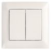 Double Switch with Frame OSTE JNH007-W BEIGE