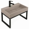 Vasque en conglomérat Rea GOYA TAUPE 60CM + piètement