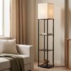 Lampa Stojąca Podłogowa JNH050-1F White z półkami