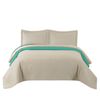 BEDSPREAD- QUILTED/DOUBLE-SIDED Inez Beige-Mint