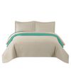 Copriletto bifacciale imbottito Inez Beige-Mint