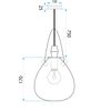 Ceiling lamp APP1774-1CP BLACK GREY