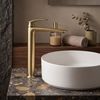 Bathroom faucet PREMIUM Rea Como Brush Gold High