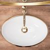 Countertop washbasin Rea Linda Gold White