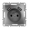 Single grounded socket + 2x USB-A OSTE JNH003-G Grey