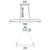 LAMPE DE PLAFOND SUSPENDU À LED LHJ027-CP 120 cm Doré