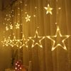 Lumières d'arbre de Noël rideau LED étoiles 2m