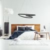 Lampe Ring Moderne LED + Télécommande APP796-cp Black