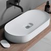 Умивальник конгломератний на стільницю Rea  IRIS 71 CM White