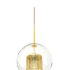 Lampă suspendată din sticlă galbena aurie APP556-1CP 30cm