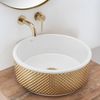 Lavabo da appoggio Rea Helen Gold White