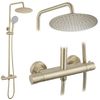 Zuhanykészlet kifolyó nélkül termosztáttal Rea Lungo Gold Brush