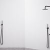 Wall mounted bath and shower with shower set Rea Lungo Black + BOX