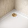 shower tray Rea Belmond White 90x90 Brush Gold