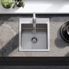 Stainless steel sink Leo 40 BRUSH NICKEL