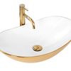 Lavabo sobre encimera Rea Royal White Gold