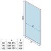 Shower door Rea Primo Swing 100 Chrome