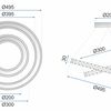 Mennyezeti LED Lámpa RING APP418-CP + távirányító