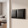 Double socket frame OSTE JNH014-2F Black
