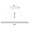 Lampe LED MS010-CP 59cm Chrome