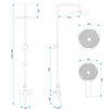 Shower set REA BLOOM WHITE CHROME