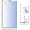 Shower screen Rea Aero N 90 Transparent