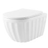 Set: Wall-hung toilet bowl + Countertop washbasin Rea Duo White