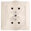 Double grounded socket OSTE JNH002-G Beige