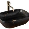 Lavabo sobre encimera Rea Belinda Black Marble Mat