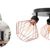 Lampa potrójna metalowa loft plafon  APP536-3C Różowe Złoto