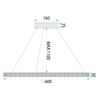 LED lamp MS009-CP ROSE GOLD 59cm
