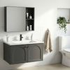 Bathroom furniture set with washbasin Denver 80cm Grey