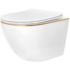 Cuvette WC suspendue Rea Carlo Mini Tornado NFQ GOLD EDGE