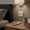 Single grounded socket with frame + 2x USB-A OSTE JNH003-G White